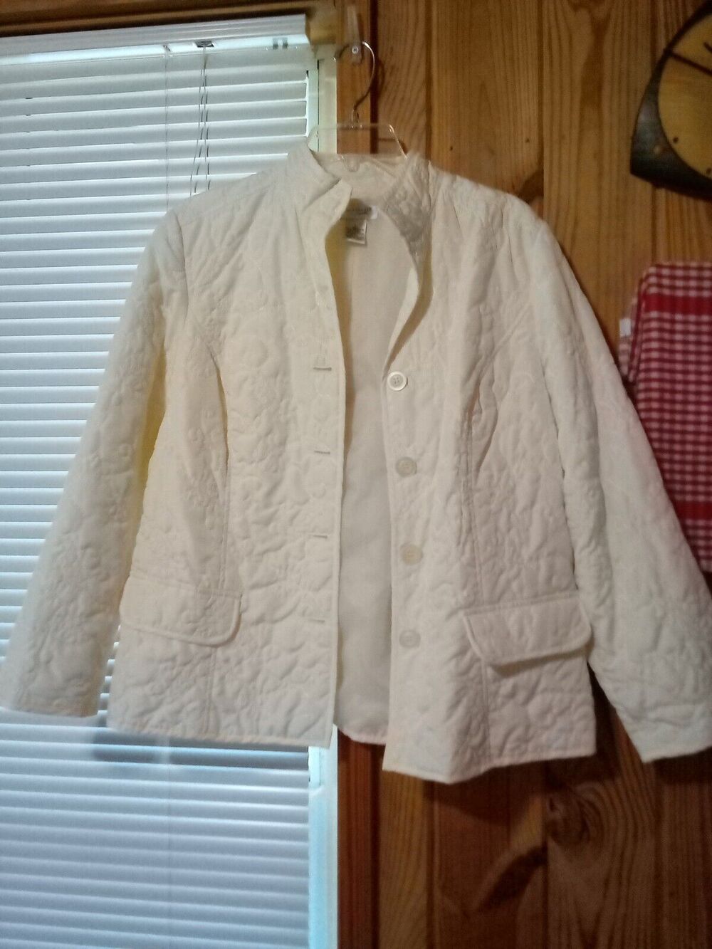 Kim Rogers Signature Ivory Embroidered Design L Jacket